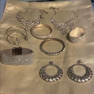 Dazzling Silver and Gold Bracelet Set